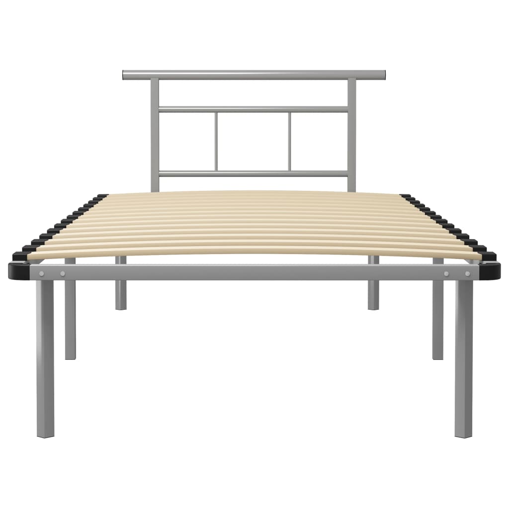 Okvir za krevet sivi metalni 100 x 200 cm