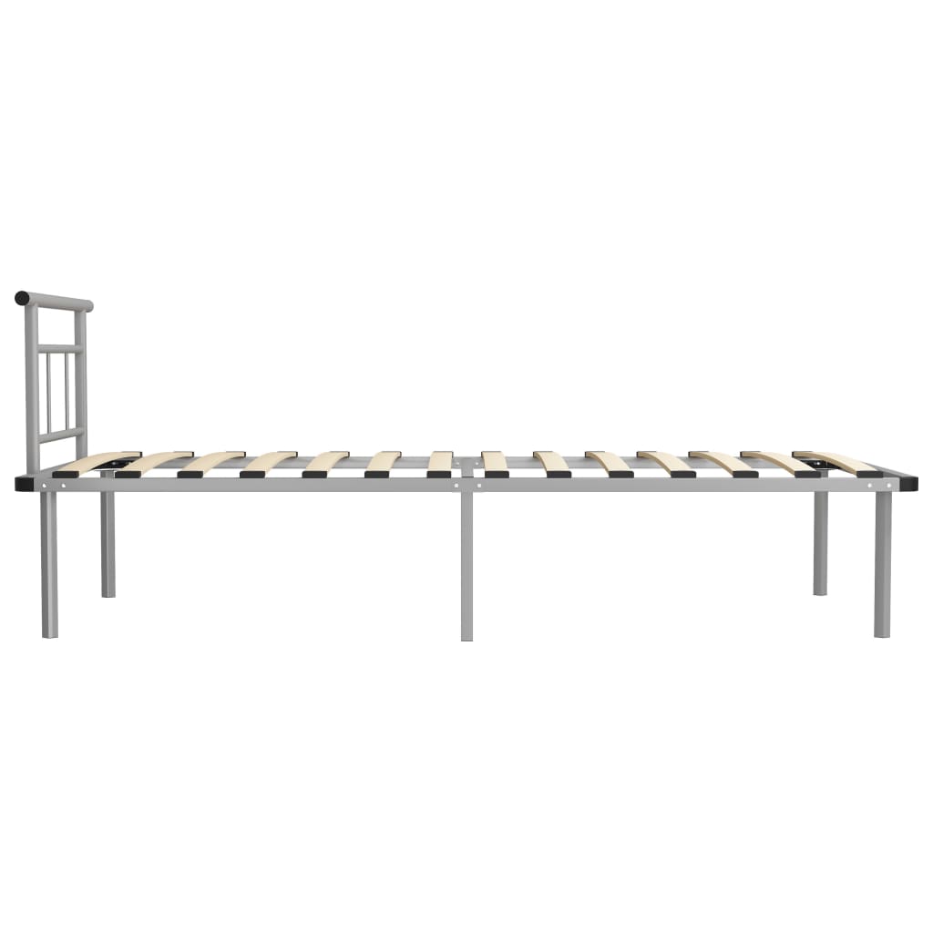Okvir za krevet sivi metalni 100 x 200 cm