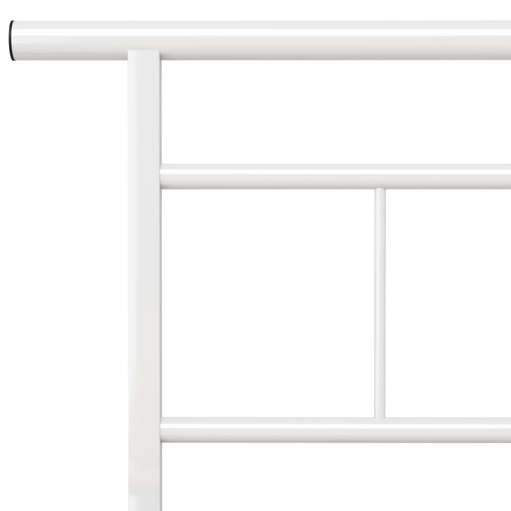 Okvir za krevet bijeli metalni 180 x 200 cm