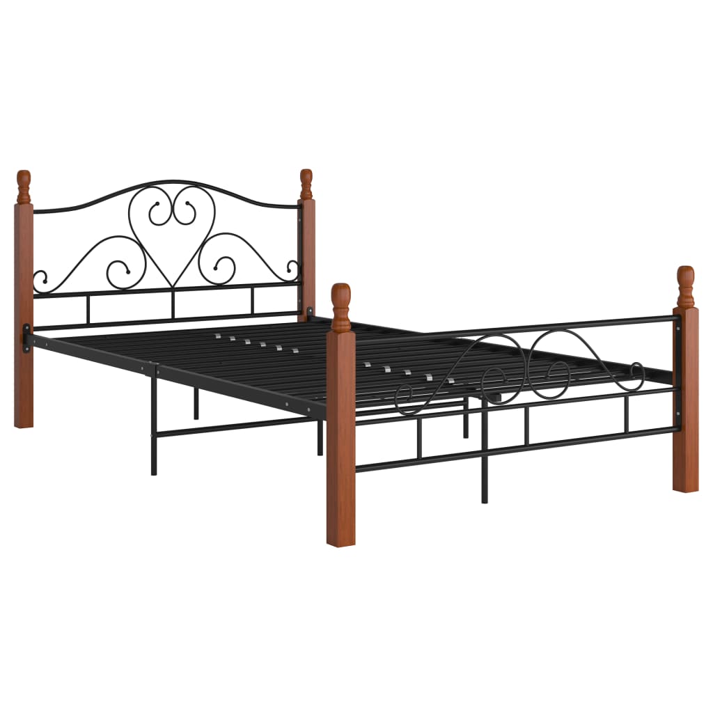 Okvir kreveta crni metalni 120 x 200 cm