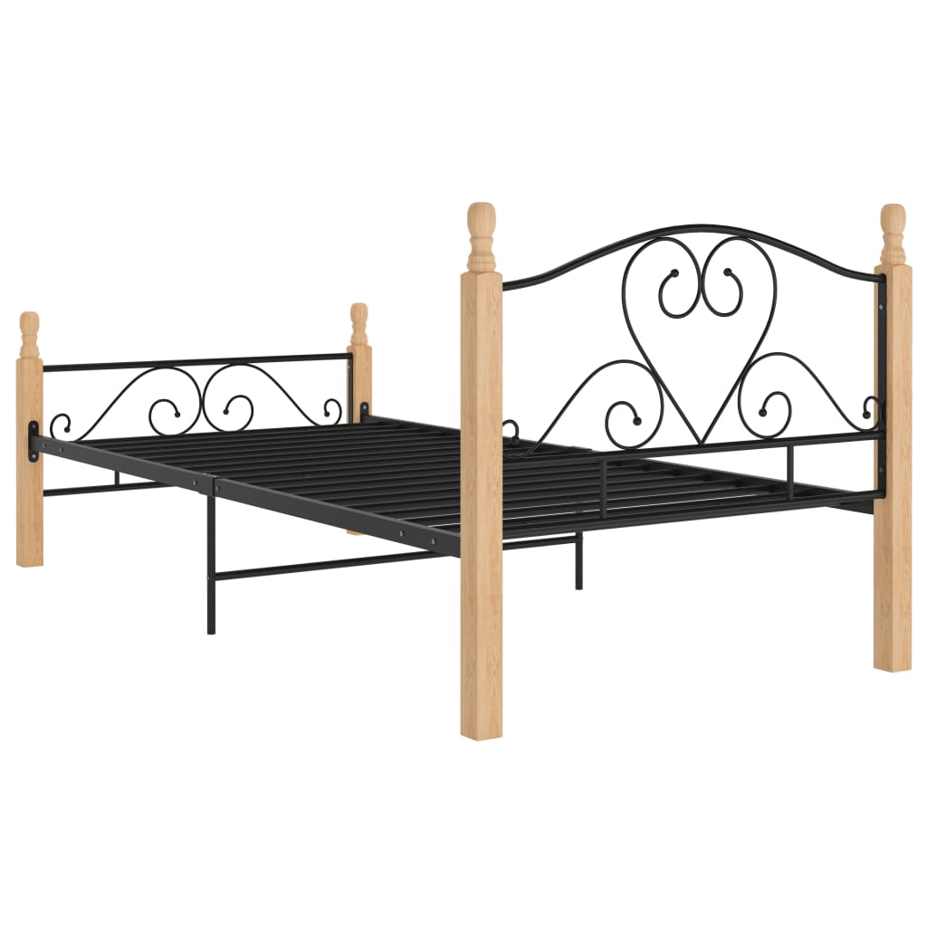 Okvir kreveta crni metalni 90 x 200 cm