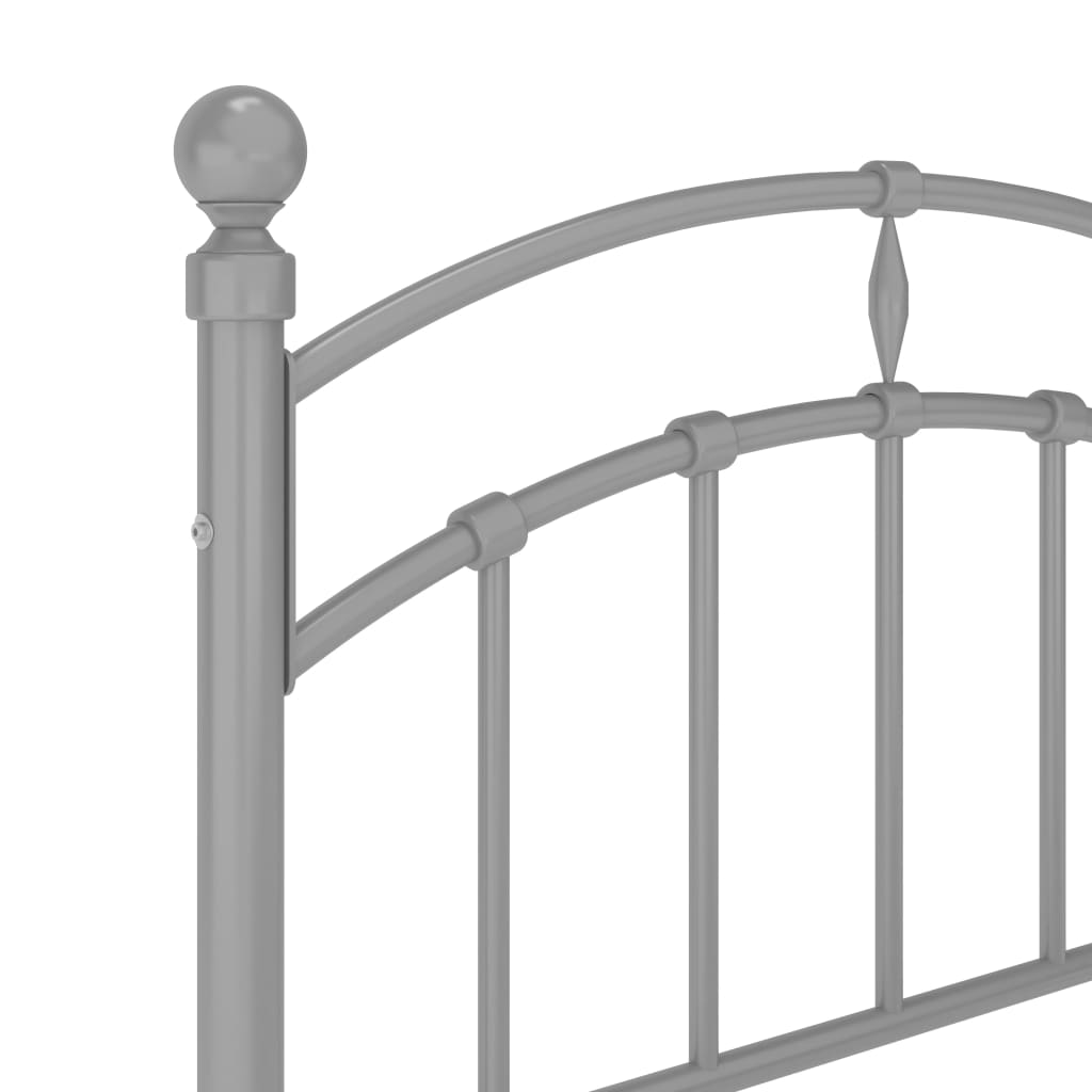 Okvir za krevet sivi metalni 90 x 200 cm