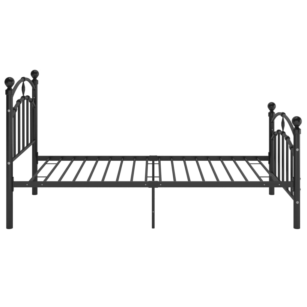 Okvir za krevet crni metalni 100 x 200 cm