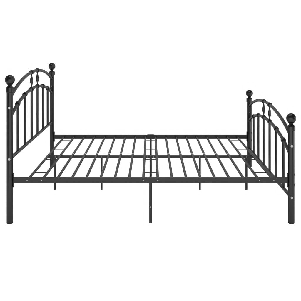 Okvir za krevet crni metalni 160 x 200 cm