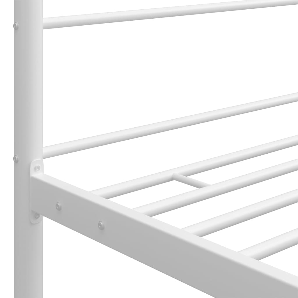 Okvir za krevet s nadstrešnicom bijeli metalni 90 x 200 cm