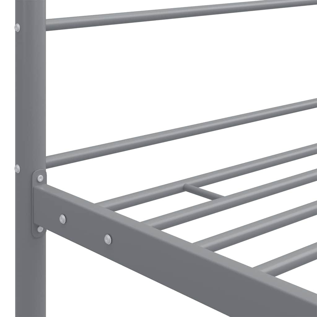 Okvir za krevet s nadstrešnicom sivi metalni 90 x 200 cm