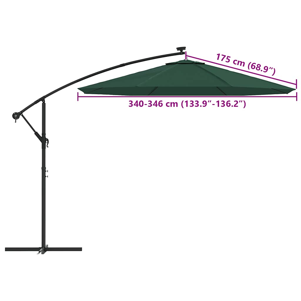 Zamjenska tkanina za konzolni suncobran 350 cm zelena