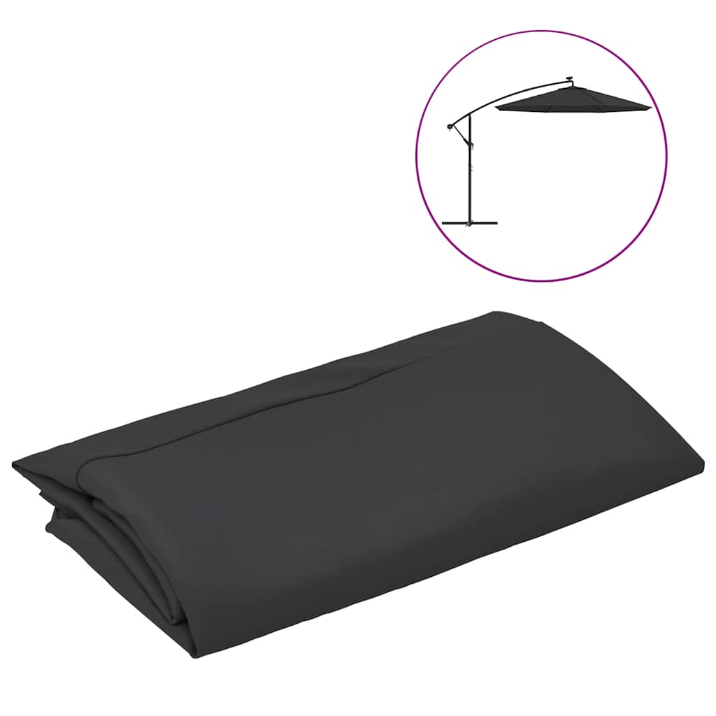 Zamjenska tkanina za konzolni suncobran 350 cm crna