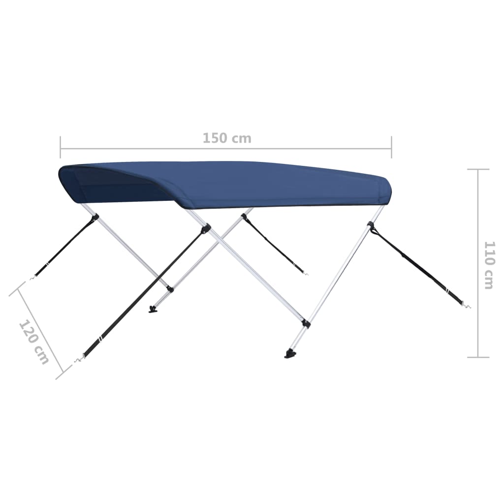 Tenda bimini s 2 luka modra 150 x 120 x 110 cm