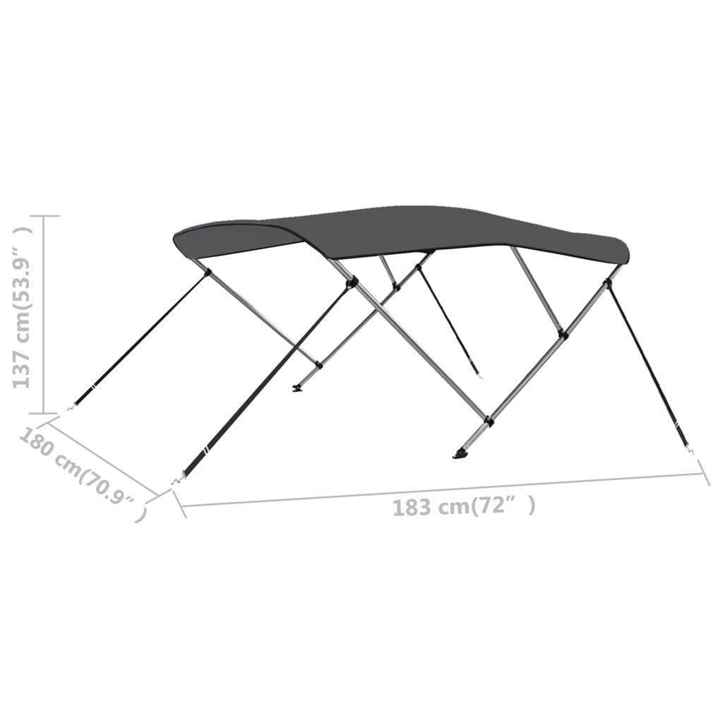 Tenda bimini s 3 luka antracit 183 x 180 x 137 cm