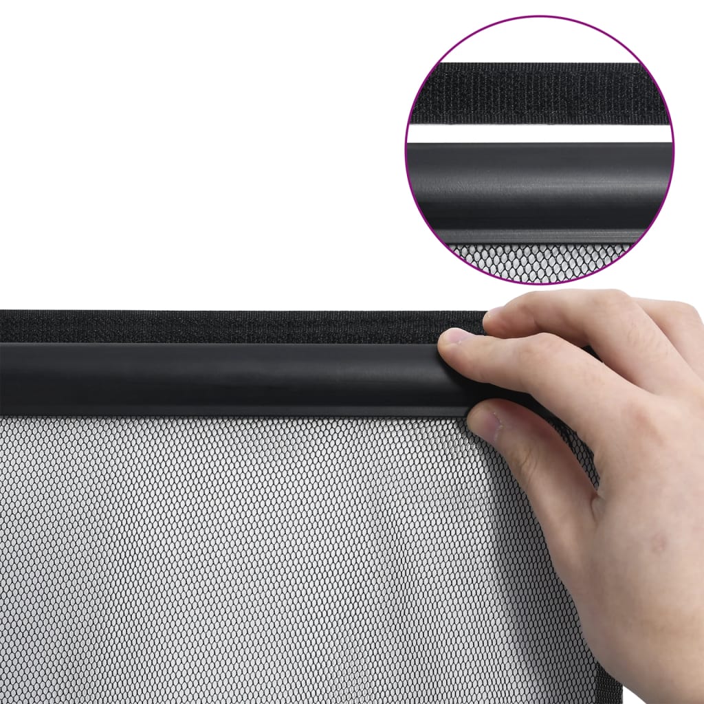 Zastor protiv insekata s 10-dijelnom mrežom crni 240 x 240 cm