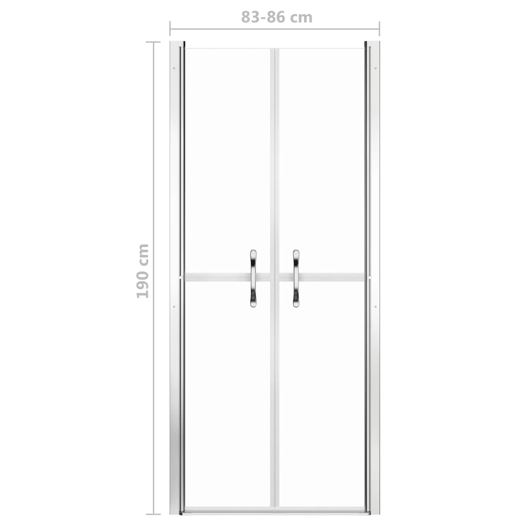 Vrata za tuš-kabinu prozirna ESG 86 x 190 cm