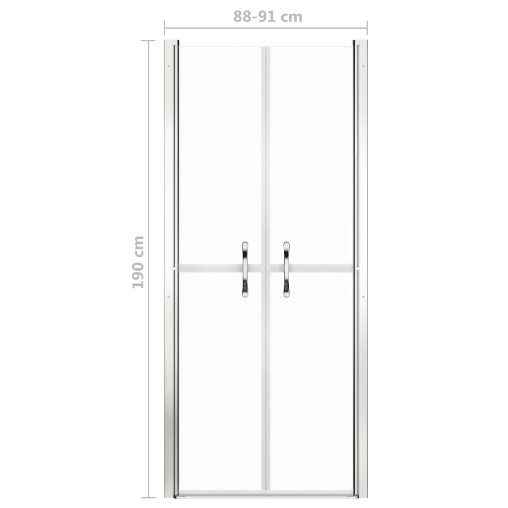Vrata za tuš-kabinu prozirna ESG 91 x 190 cm