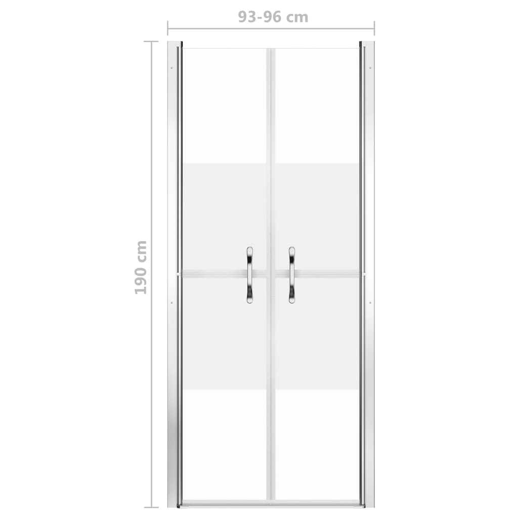 Vrata za tuš-kabinu napola matirana ESG 96 x 190 cm