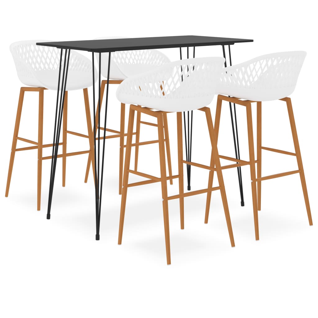 5-dijelni barski set crno-bijeli