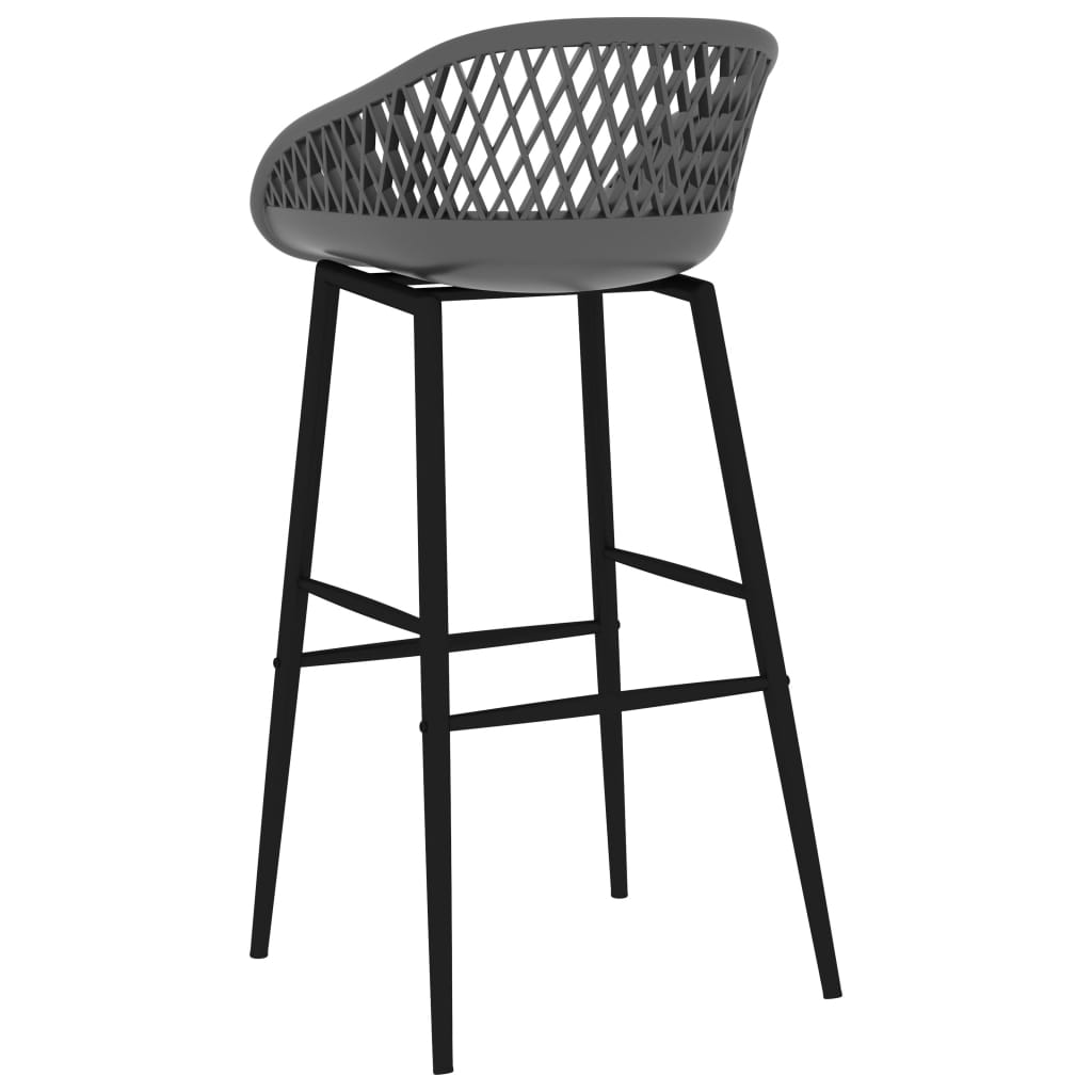 7-dijelni barski set crno-sivi