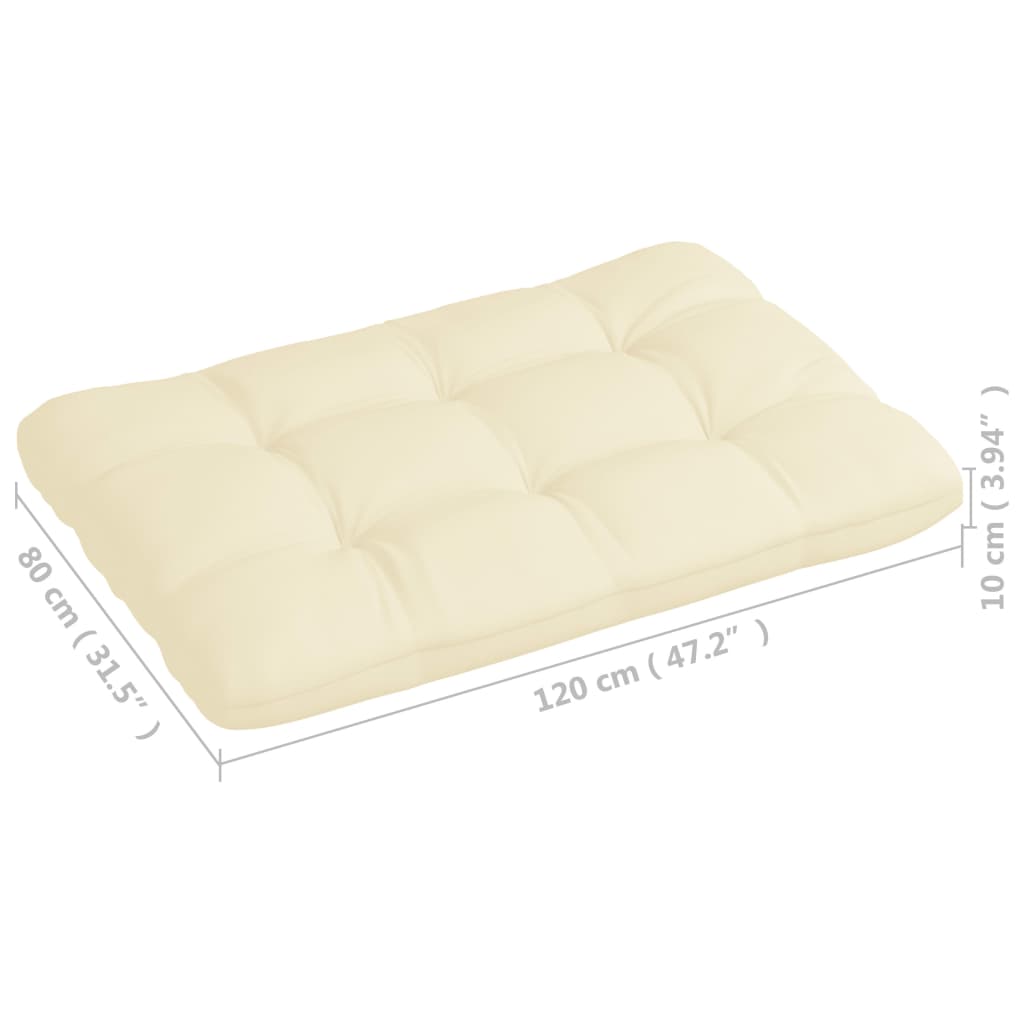 Jastuci za sofu od paleta 7 kom krem