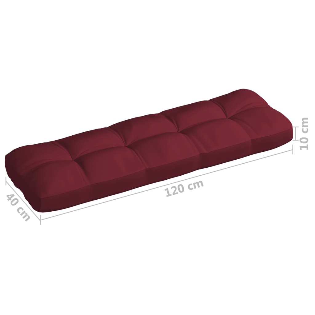 Jastuci za sofu od paleta 7 kom crvena boja vina