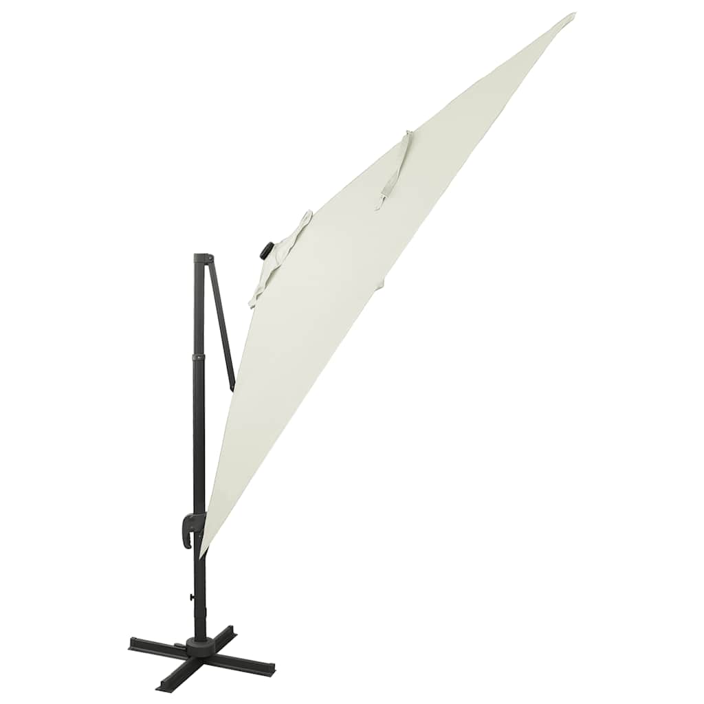 Konzolni vrtni suncobran sa stupom LED 300 cm boja pijeska