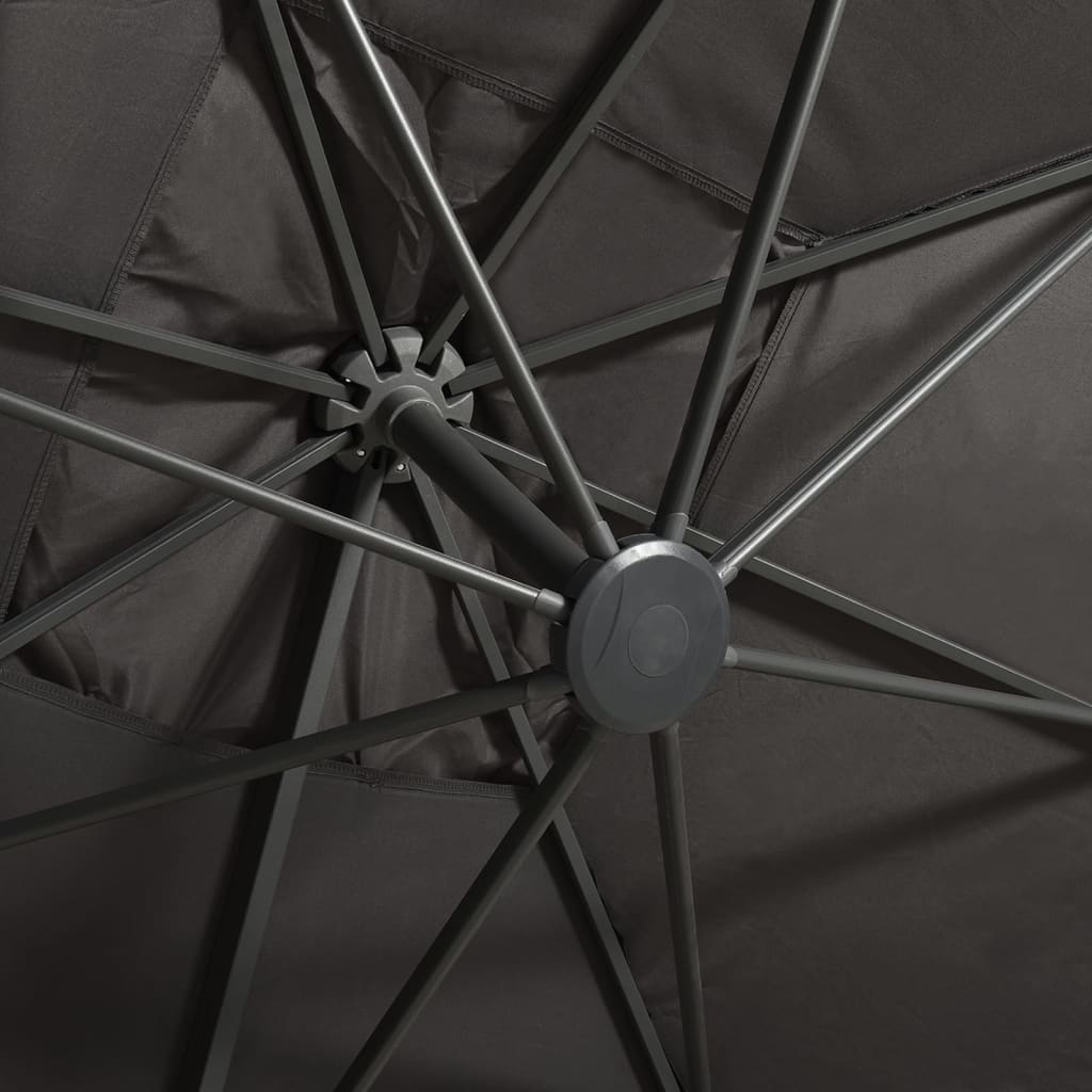 Konzolni vrtni suncobran sa stupom LED 300 cm antracit