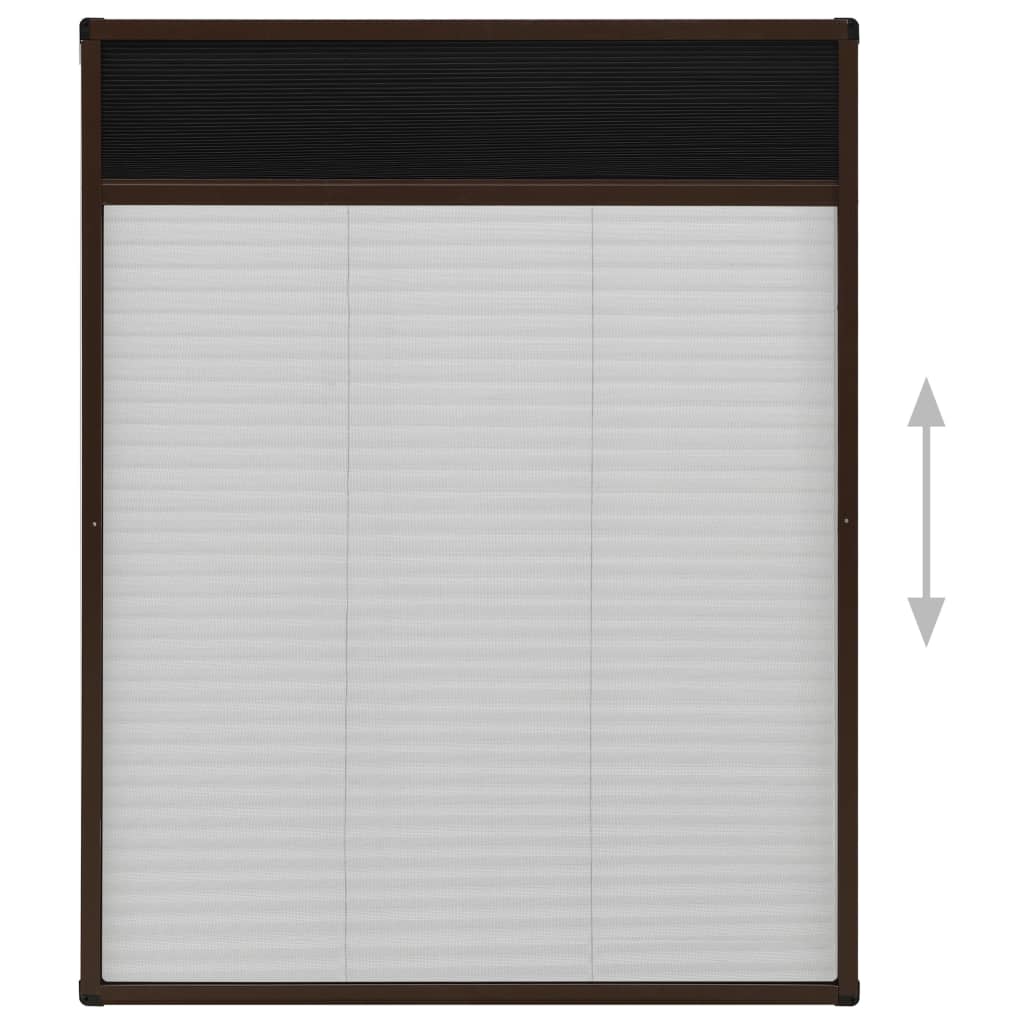 Zaslon protiv insekata za prozore aluminijski smeđi 60 x 80 cm