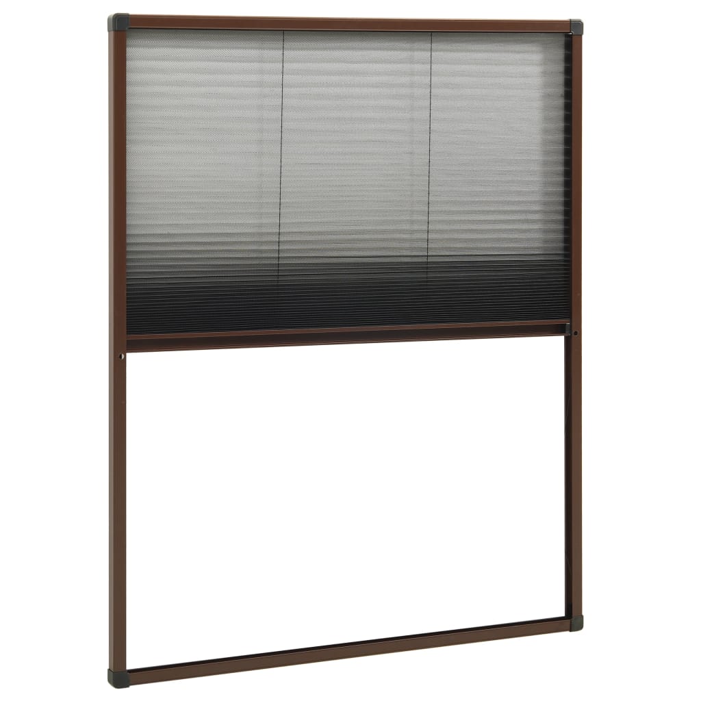 Zaslon protiv insekata za prozore aluminijski smeđi 80 x 100 cm