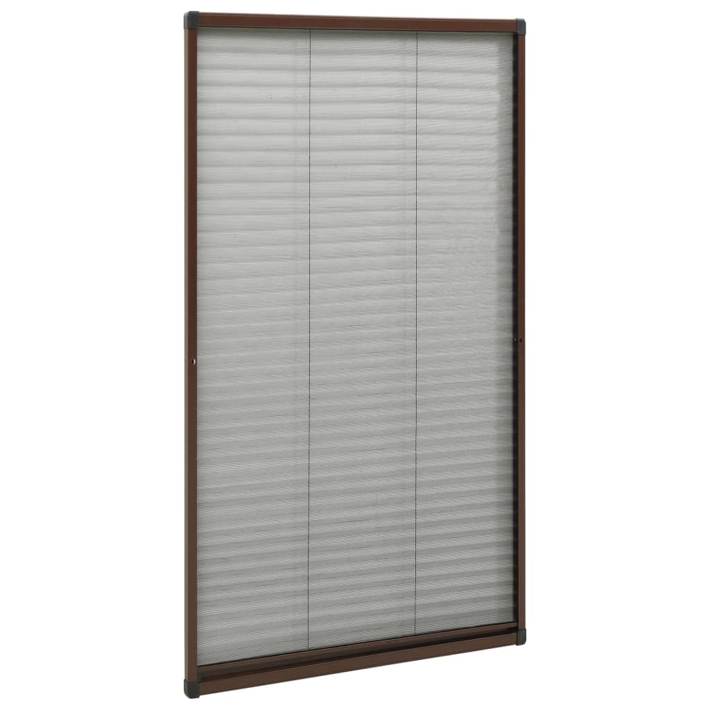 Zaslon protiv insekata za prozore aluminijski smeđi 80 x 160 cm