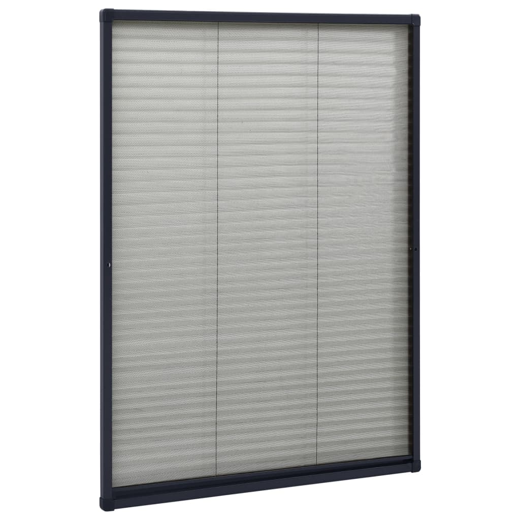 Zaslon protiv insekata za prozore antracit 80 x 120 cm aluminij