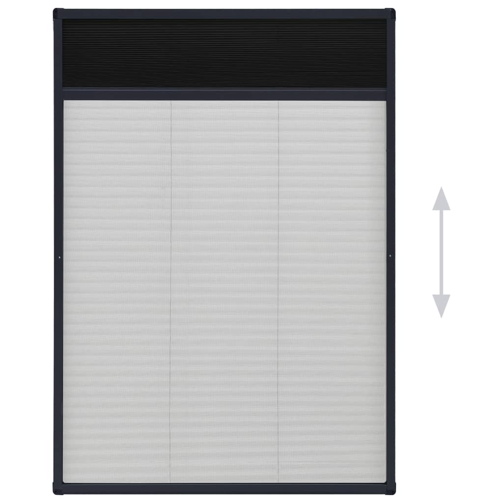 Zaslon protiv insekata za prozore antracit 80 x 120 cm aluminij