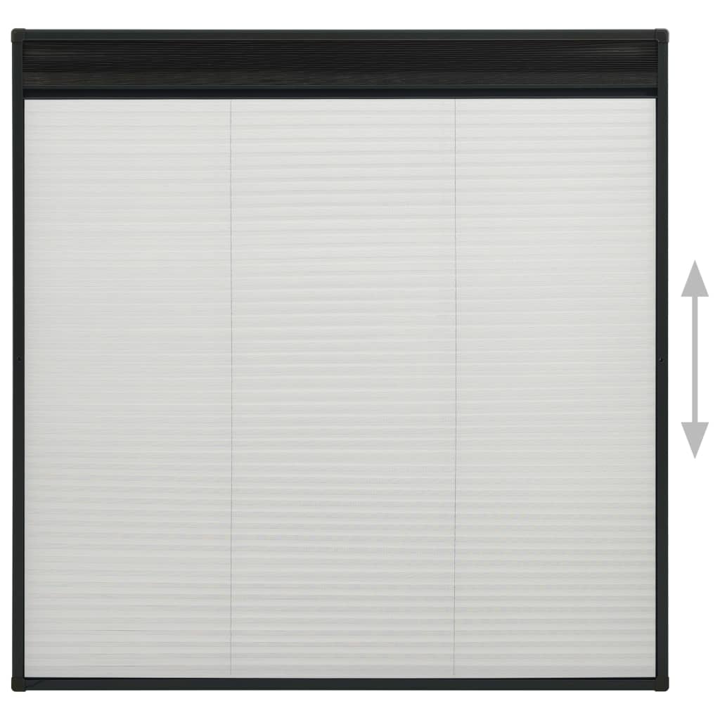 Zaslon protiv insekata za prozore antracit 120x120 cm aluminij
