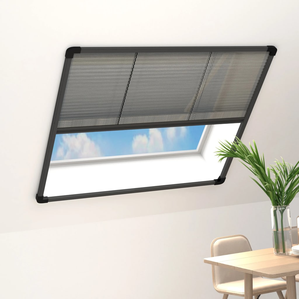 Zaslon protiv insekata za prozore antracit 120x120 cm aluminij