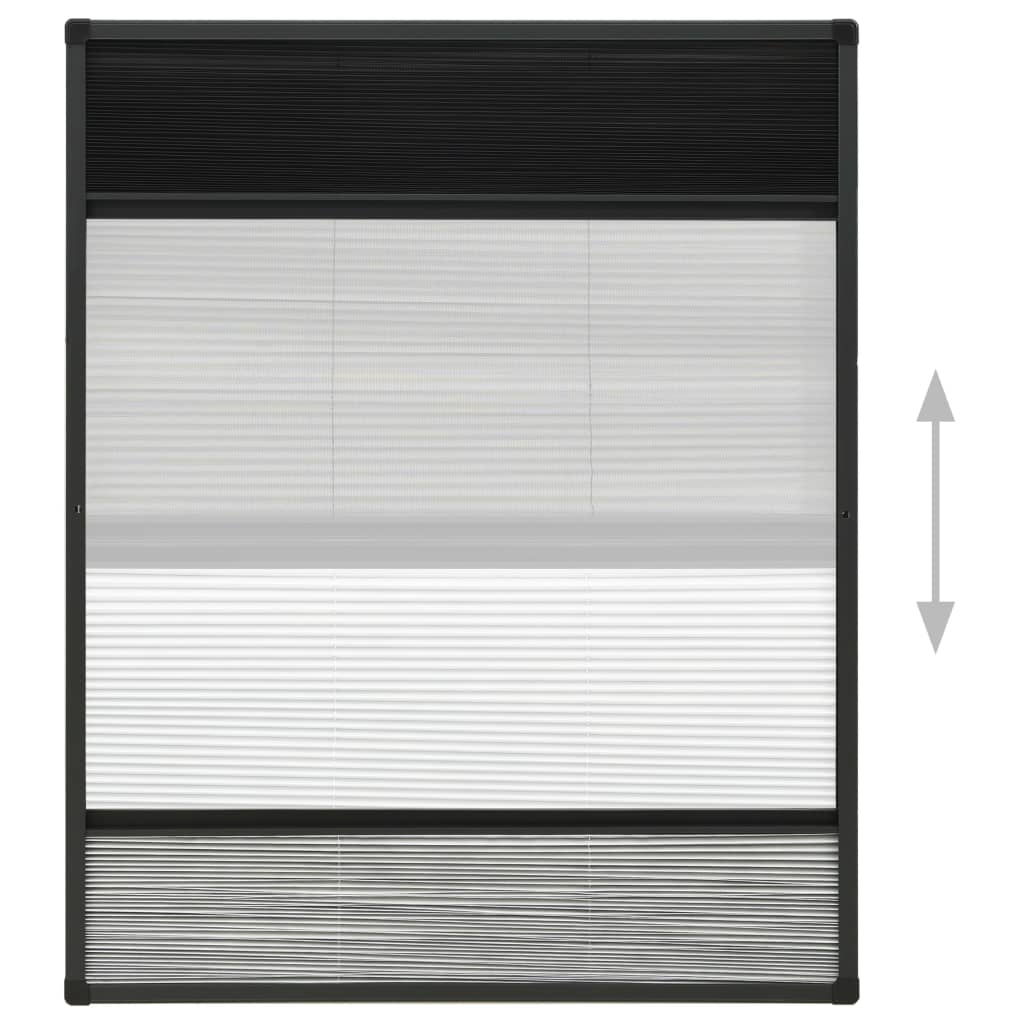 Nabrani zaslon protiv insekata za prozore aluminijski 60x80 cm