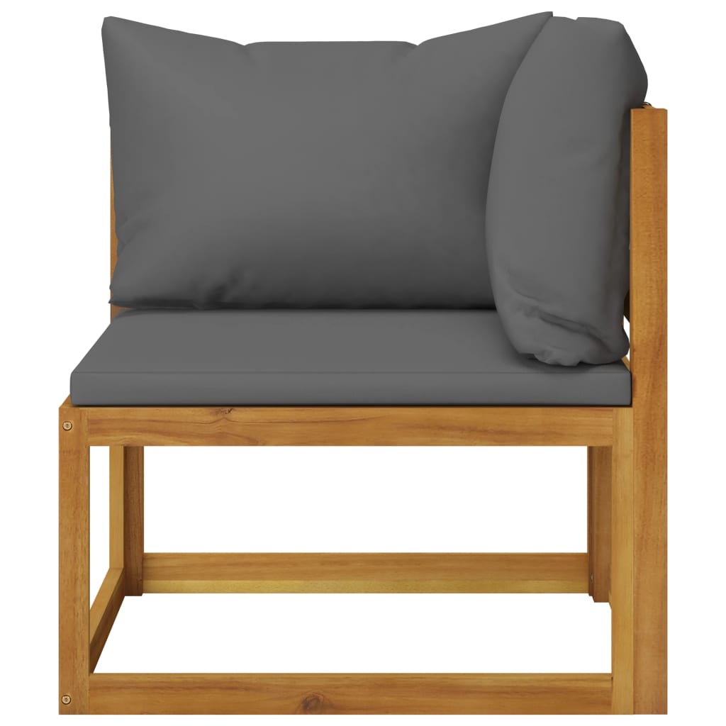 7-dijelna vrtna garnitura s jastucima masivno bagremovo drvo