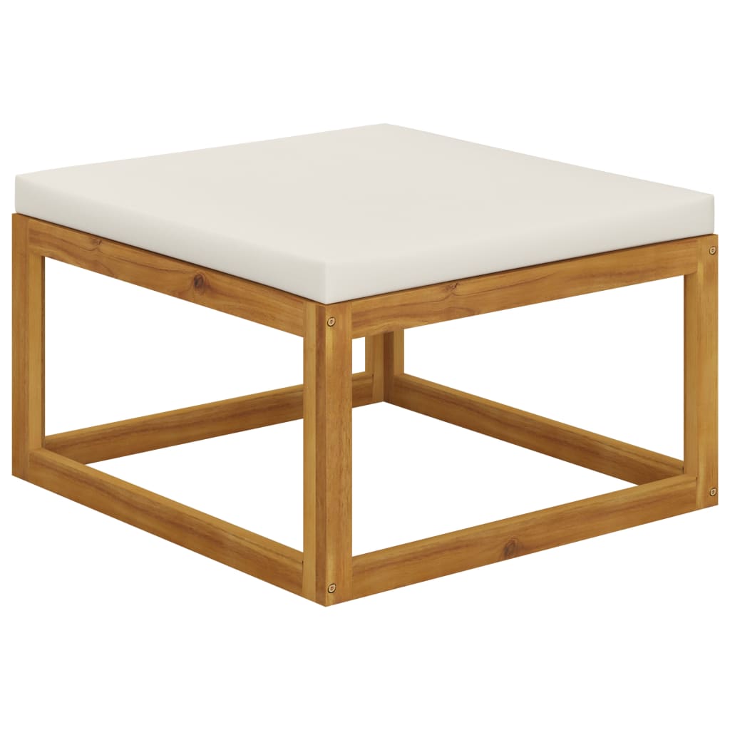 12-dijelna vrtna garnitura s krem jastucima od bagremovog drva