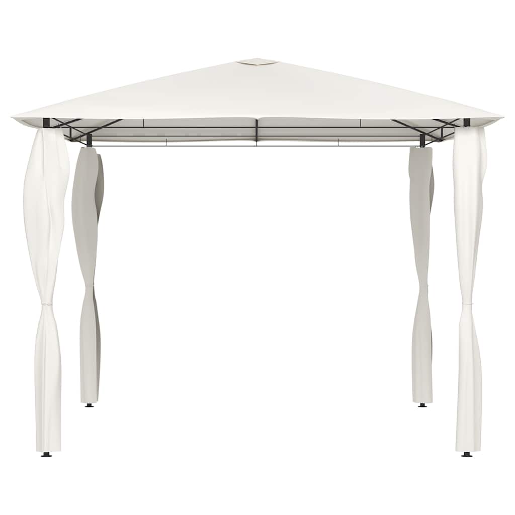 Sjenica s navlakama za stupove 3 x 3 x 2,6 m krem 160 g/m²