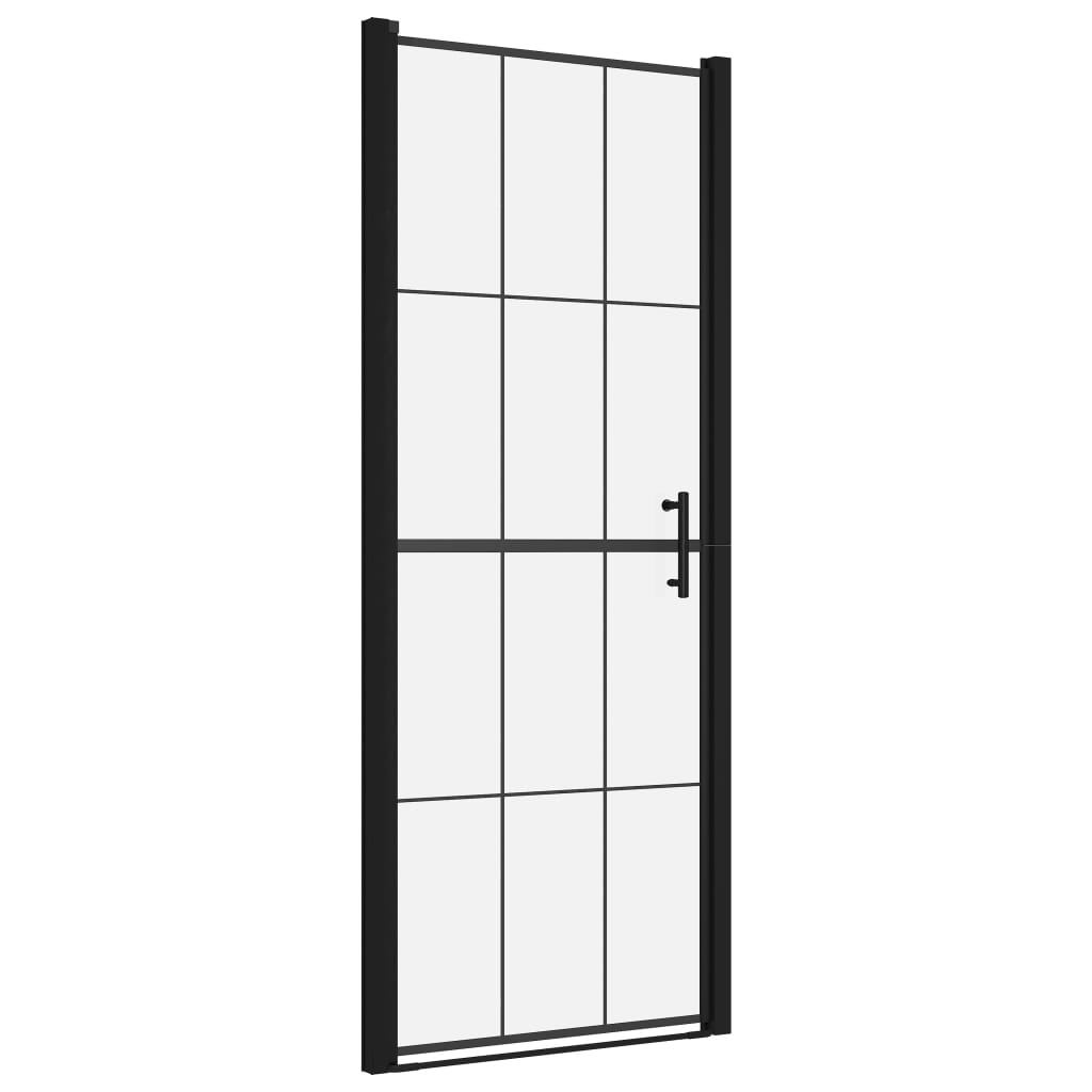 Vrata za tuš od kaljenog stakla 81 x 195 cm crna