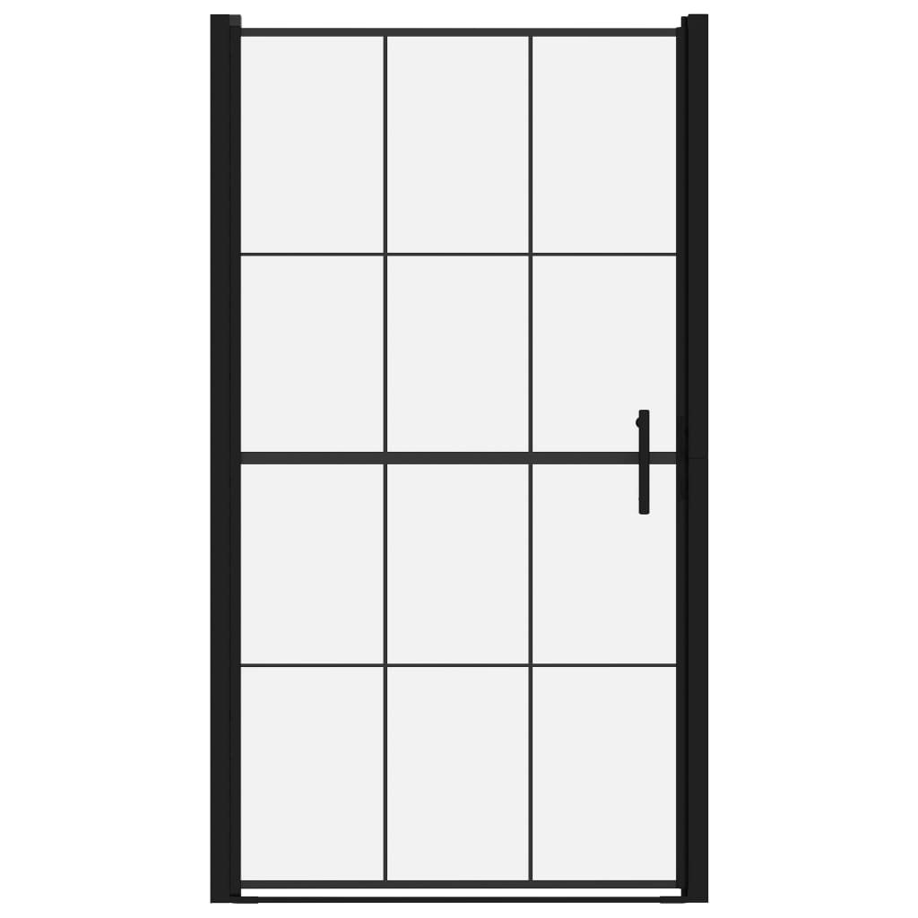 Vrata za tuš od kaljenog stakla 100 x 178 cm crna