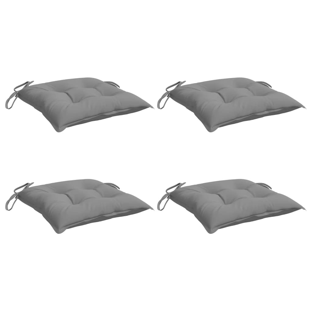 Jastuci za stolice 4 kom sivi 40 x 40 x 7 cm od tkanine Oxford