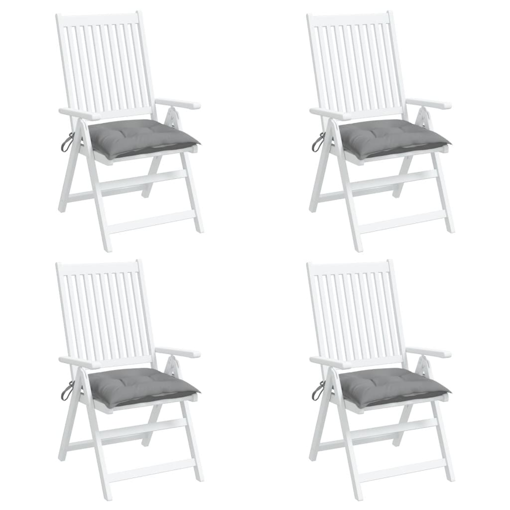 Jastuci za stolice 4 kom sivi 40 x 40 x 7 cm od tkanine Oxford