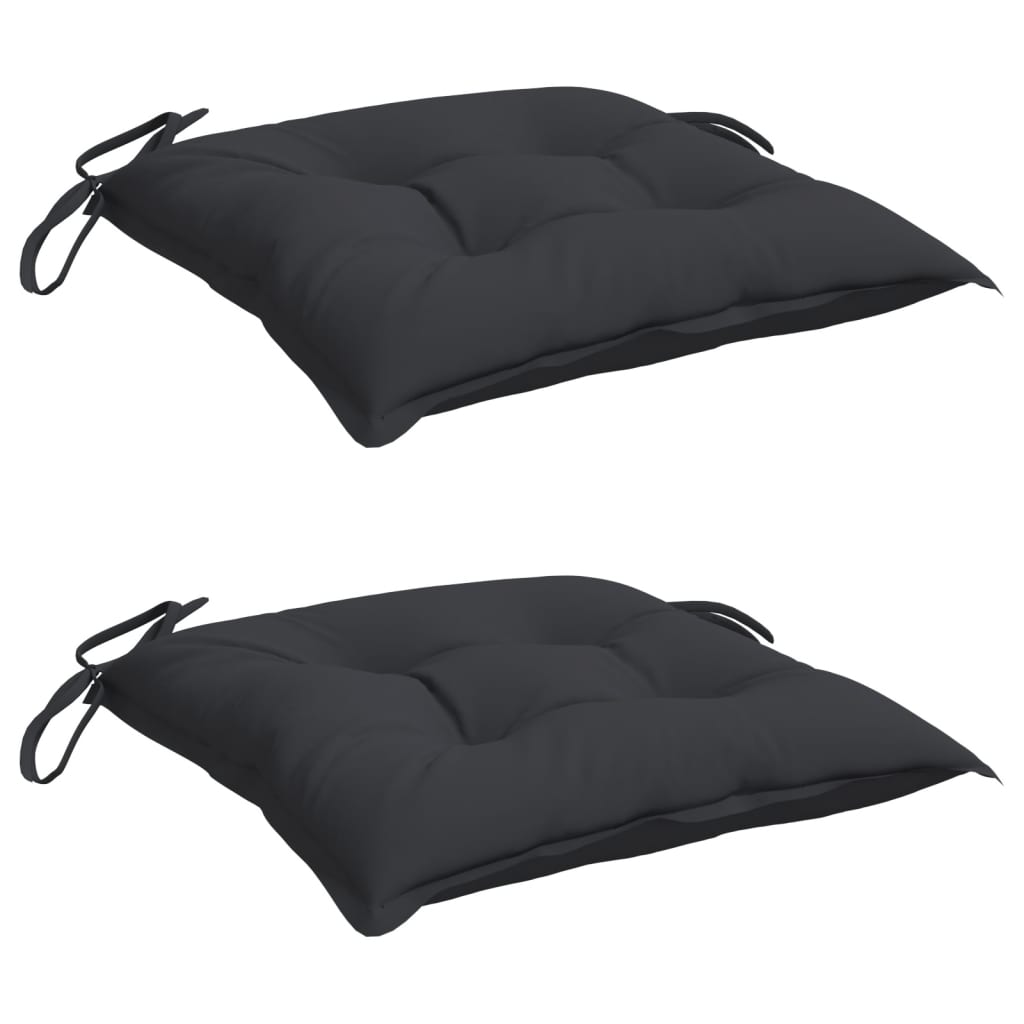 Jastuci za stolice 2 kom crni 40 x 40 x 7 cm od tkanine Oxford
