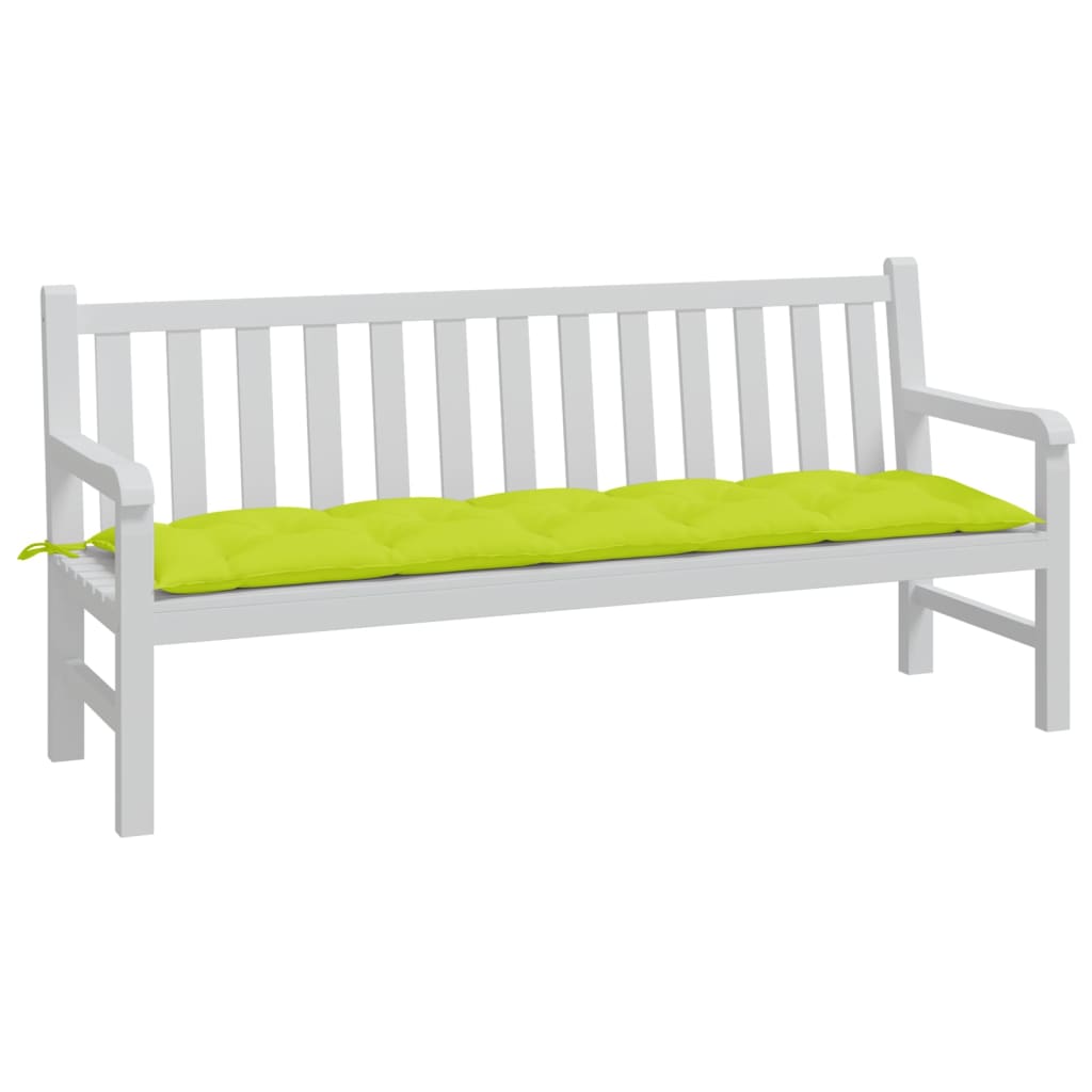 Jastuk za vrtnu klupu jarkozeleni 180x50x7 cm od tkanine Oxford