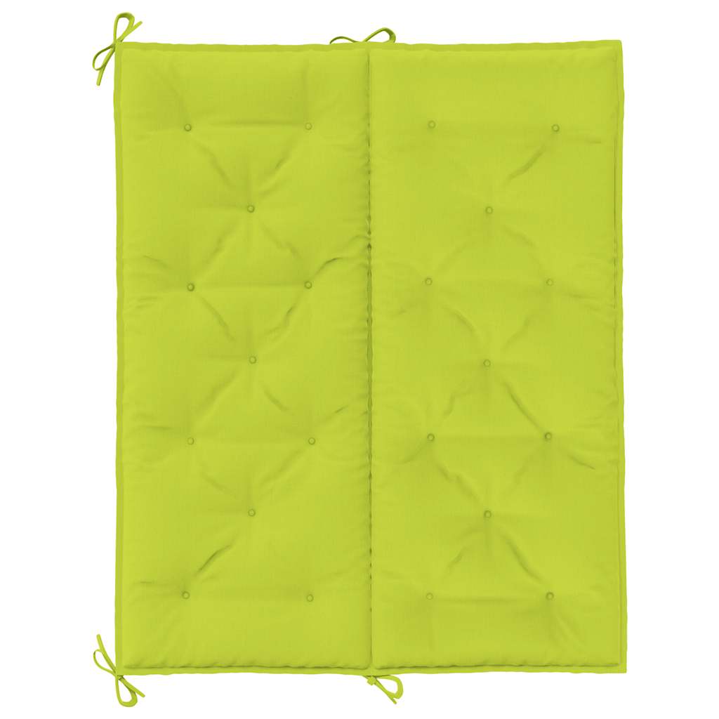 Jastuk za vrtnu klupu jarkozeleni 120x(50+50)x7 cm od tkanine