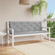 Jastuk za vrtnu klupu sivi 150 x (50+50) x 7 cm tkanina Oxford