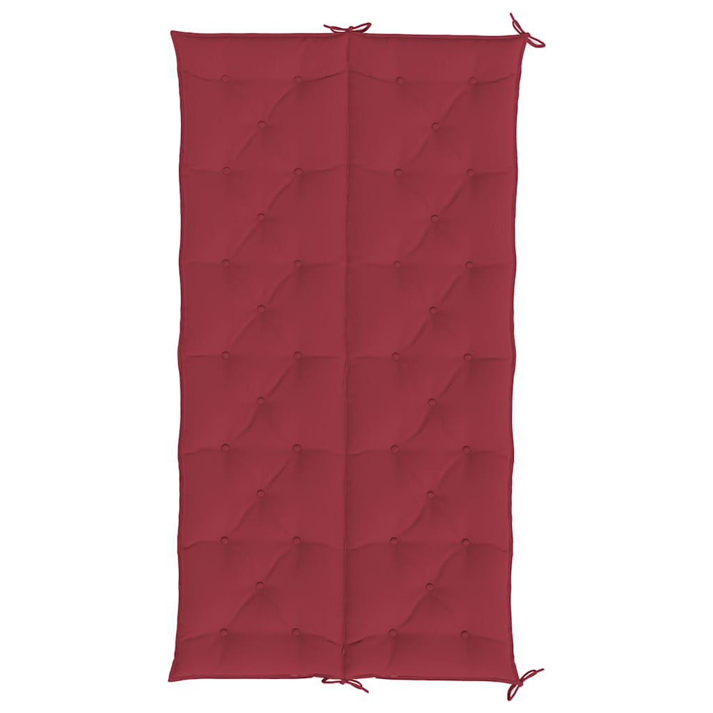 Jastuk za vrtnu klupu boja vina 200x(50+50)x7 cm tkanina Oxford