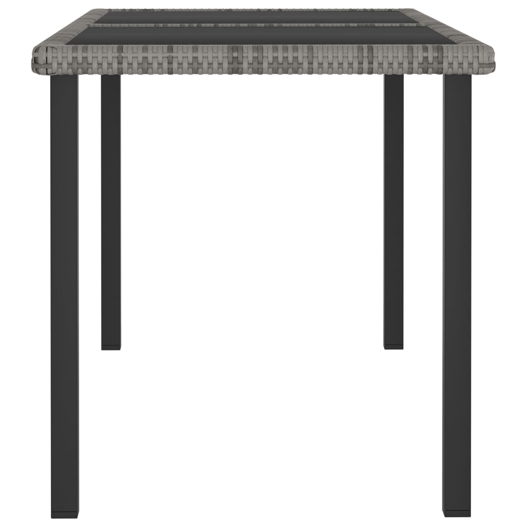 Vrtni blagovaonski stol sivi 140 x 70 x 73 cm od poliratana