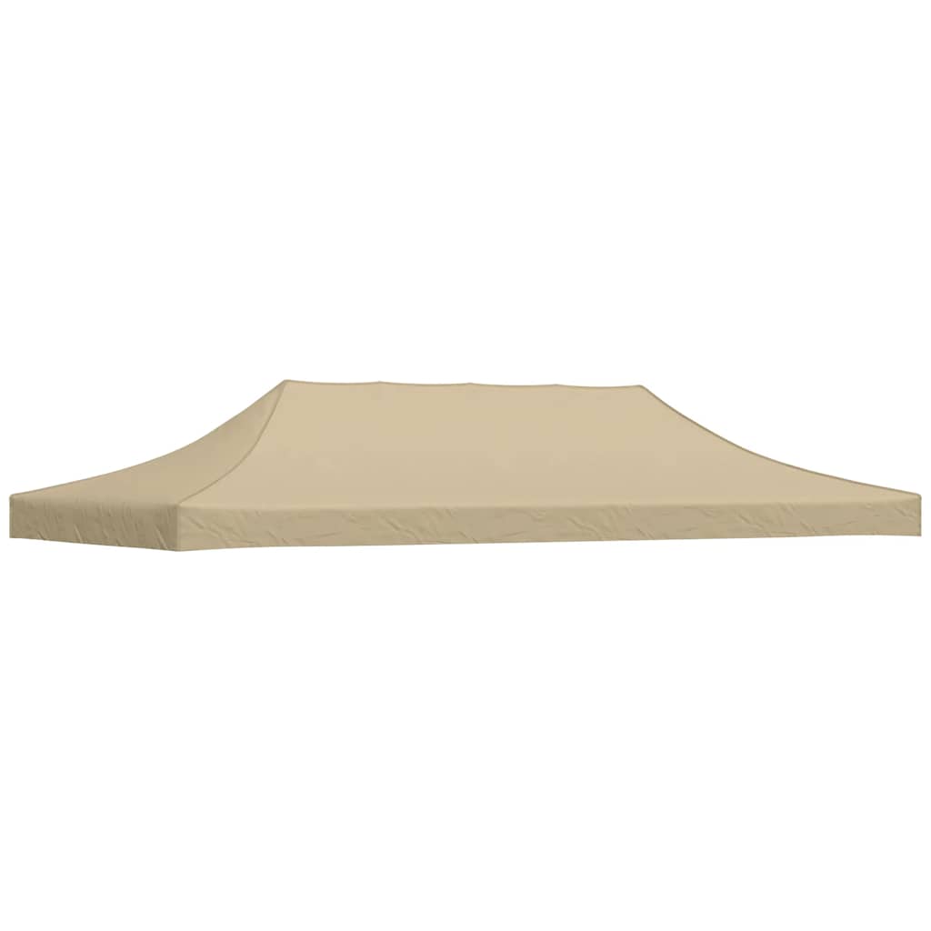 Krov za šator za zabave 6 x 3 m bež 270 g/m²