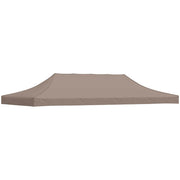 Krov za šator za zabave 6 x 3 m smeđe-sivi 270 g/m²