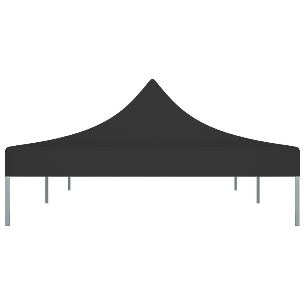 Krov za šator za zabave 6 x 3 m crni 270 g/m²