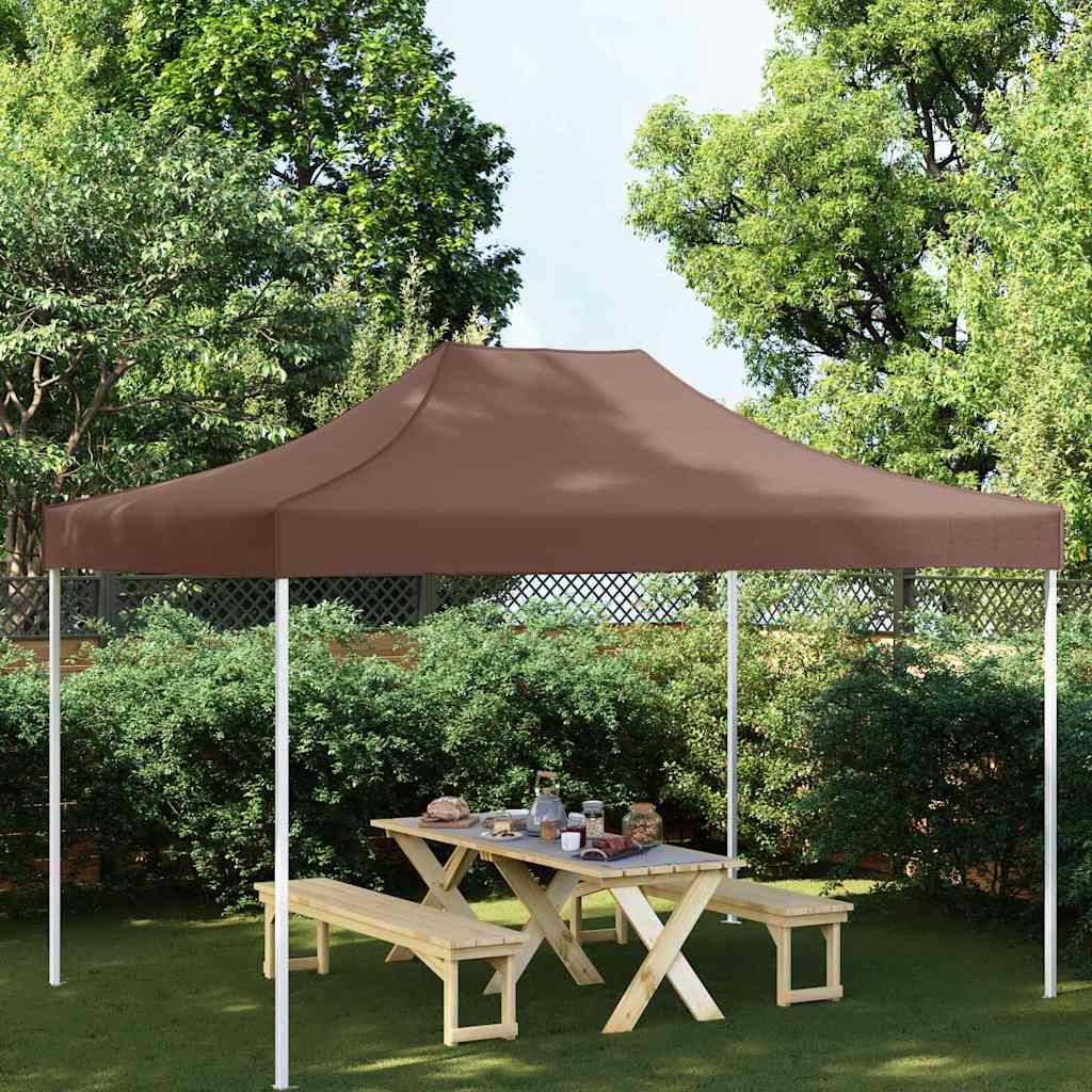 Krov za šator za zabave 4 x 3 m smeđi 270 g/m²