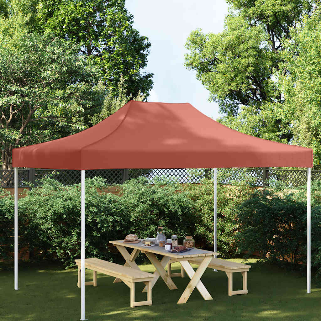 Krov za šator za zabave 4 x 3 m terakota 270 g/m²